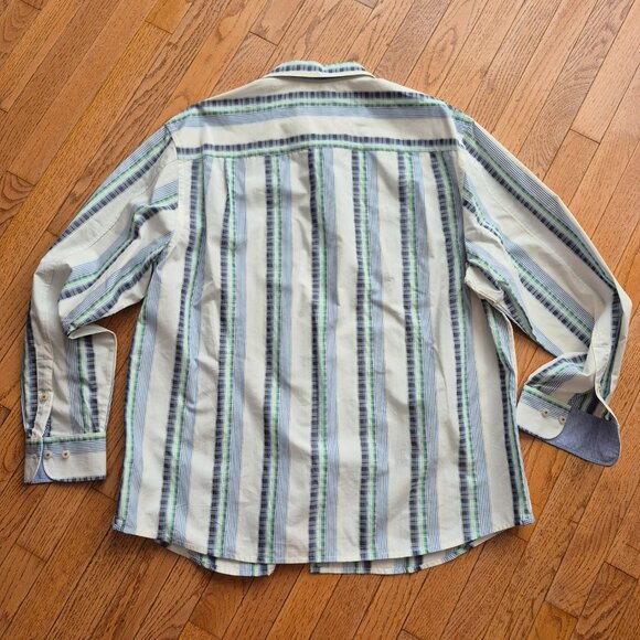 NWT Tommy Bahama Island Modern Fit Striped Long Sleeve Button Down XLX - Picture 9 of 14